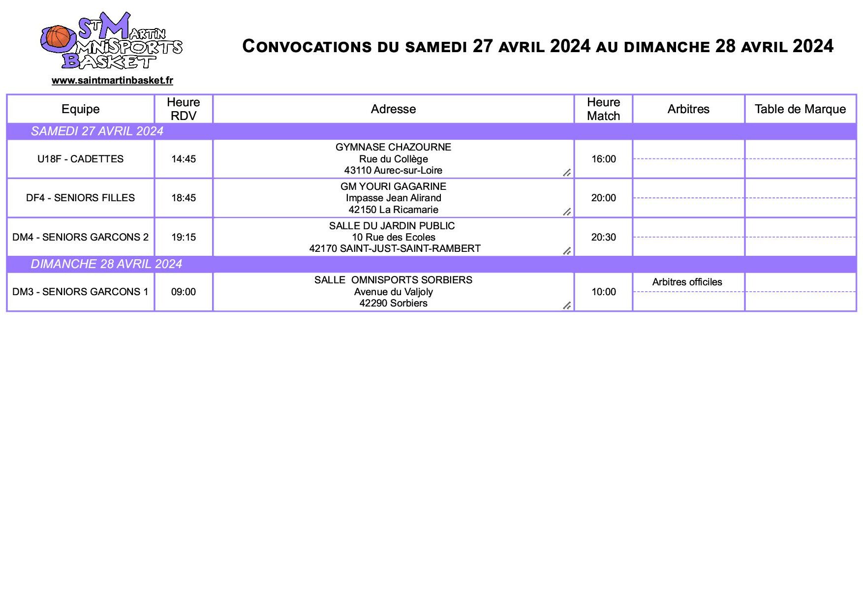 CONVOCATIONS WEEK-END DU 26-27 AVRIL 2024 post thumbnail image