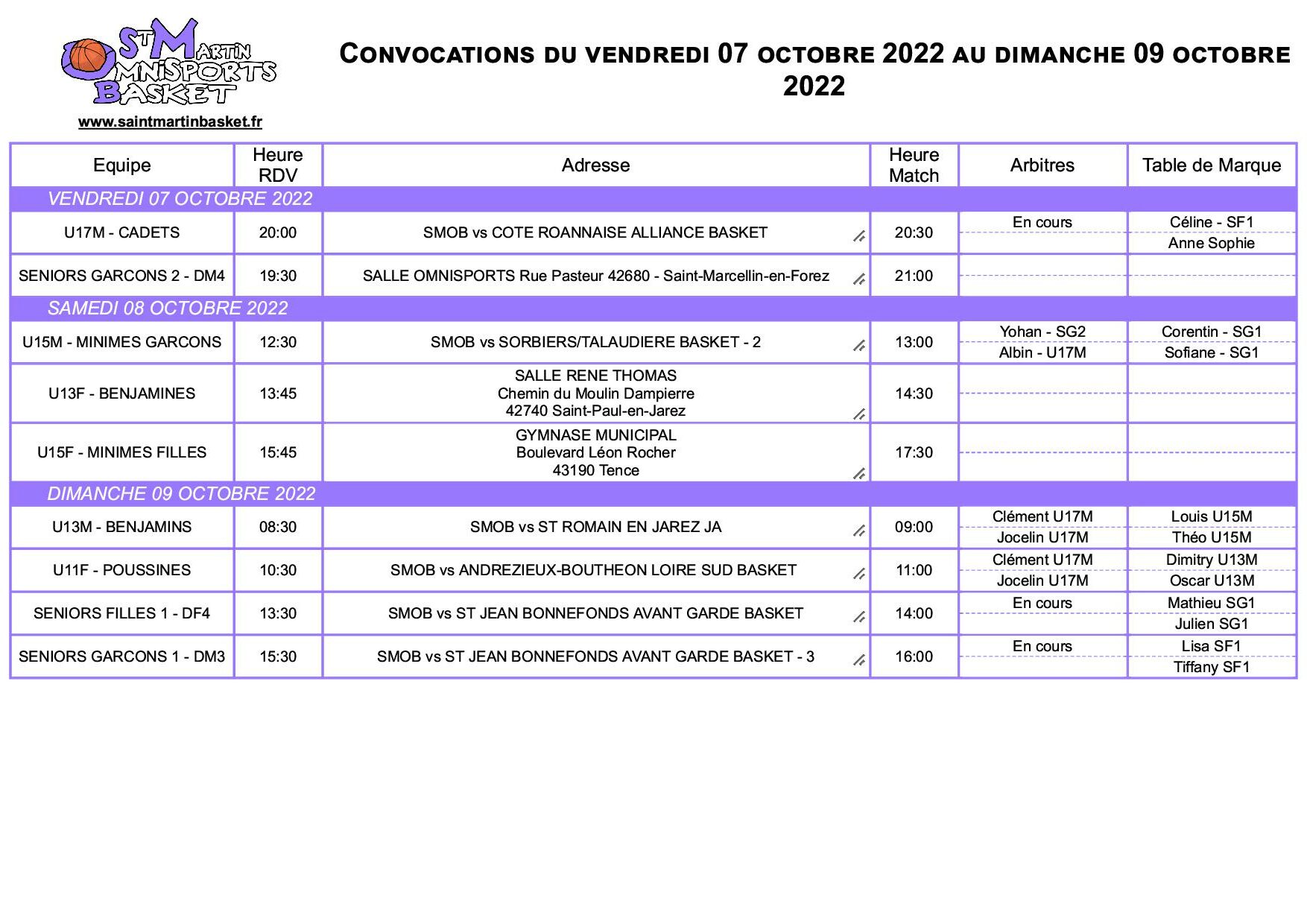 Convocation week-end du 07/10/2022 au 09/10/2022 post thumbnail image